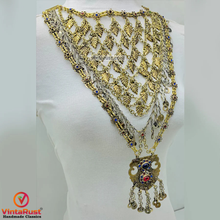 Load image into Gallery viewer, Silver Kuchi Multi Strands Bib Necklace
