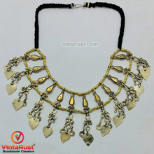 Load image into Gallery viewer, Handmade Necklace With Dangling Silver Tassels
