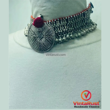 Load image into Gallery viewer, Afghan Kuchi Choker: Silver Bells, Statement Piece, Tribal Jewelry

