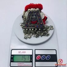 Load image into Gallery viewer, Red Kuchi Choker Necklace With Massive Pendant
