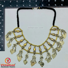 Load image into Gallery viewer, Handmade Necklace With Dangling Silver Tassels
