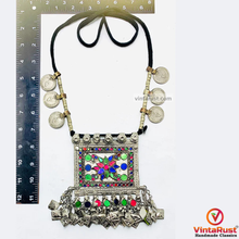 Load image into Gallery viewer, Bohemian Necklace With Coins and Multicolor Pendant
