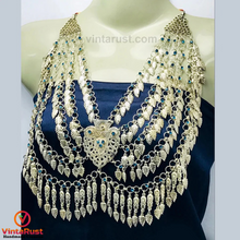 Load image into Gallery viewer, Vintage Tribal Silver Kuchi Massive Bib Necklace
