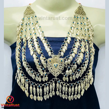 Load image into Gallery viewer, Vintage Tribal Silver Kuchi Massive Bib Necklace
