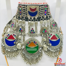 Load image into Gallery viewer, Handcrafted Tribal Choker Multicolor Glass Stones
