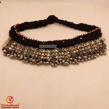 Load image into Gallery viewer, Tribal Vintage Choker Necklace with Silver Metal Bells
