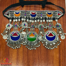 Load image into Gallery viewer, Handcrafted Tribal Choker Multicolor Glass Stones
