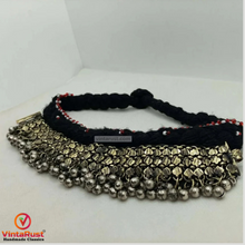 Load image into Gallery viewer, Tribal Vintage Choker Necklace with Silver Metal Bells
