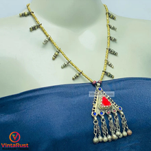 Load image into Gallery viewer, Vintage Triangular Amulet Style Pendant Necklace
