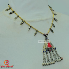 Load image into Gallery viewer, Vintage Triangular Amulet Style Pendant Necklace
