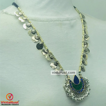 Load image into Gallery viewer, Vintage Long Mala With Metal And Wooden Beads
