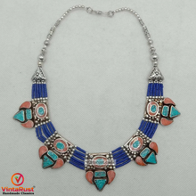 Load image into Gallery viewer, Vintage Nepalese Tribal Choker Necklace

