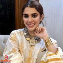 Load image into Gallery viewer, Handmade Vintage Coins and Silver Bells Choker
