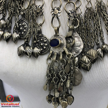 Load image into Gallery viewer, Silver Kuchi Dangling Tassels Oversized Necklace
