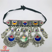 Load image into Gallery viewer, Handcrafted Tribal Choker Multicolor Glass Stones
