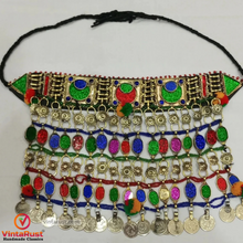 Load image into Gallery viewer, Boho kuchi Multicolor Stones and Coins Choker
