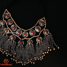 Load image into Gallery viewer, Tribal Long Bells Layered Choker Necklace
