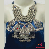 Vintage Multilayered Necklace With Dangling Pendants