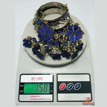 Load image into Gallery viewer, Blue Slave Bracelet, Link and Chain Bracelet With Rings
