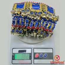 Load image into Gallery viewer, Blue Handmade Multilayered Silver Bib Necklace
