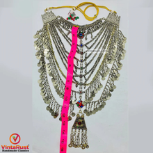 Load image into Gallery viewer, Handmade Silver Kuchi Multi Strands Bib Necklace
