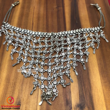 Load image into Gallery viewer, SilverTone Ethnic Choker Necklace
