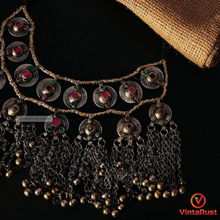 Load image into Gallery viewer, Tribal Long Bells Layered Choker Necklace
