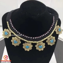 Load image into Gallery viewer, Tribal Light Weight Collar Choker Floral Necklace
