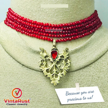 Load image into Gallery viewer, Tribal Beaded Necklace With Dangling Motif
