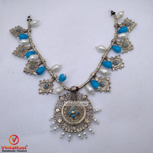 Load image into Gallery viewer, Vintage Hasli Ethnic Choker Necklace With Pearls
