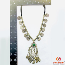 Load image into Gallery viewer, Handmade Vintage Coins With Brass Beads Necklace
