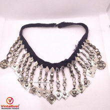 Load image into Gallery viewer, Handmade Tribal Dangling Tassels Choker
