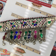 Load image into Gallery viewer, Multicolor Glass Stones Choker With Dangling Tassels
