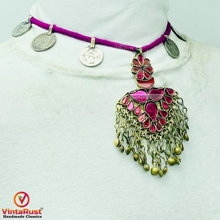 Load image into Gallery viewer, Purple Vintage Coins Pendant Necklace
