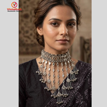 Load image into Gallery viewer, Ethnic Tribal Mirror Choker Necklace
