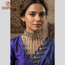 Load image into Gallery viewer, Ethnic Tribal Mirror Choker Necklace
