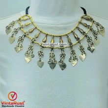 Load image into Gallery viewer, Handmade Necklace With Dangling Silver Tassels
