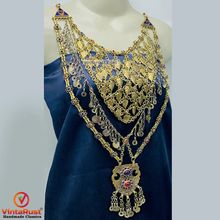 Load image into Gallery viewer, Silver Kuchi Multi Strands Bib Necklace
