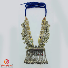 Load image into Gallery viewer, Vintage Big Pendant Necklace With Dangling Tassels
