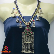 Load image into Gallery viewer, Vintage Kuchi Long Bells Pendant Necklace
