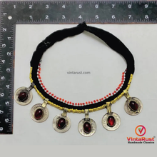 Load image into Gallery viewer, Tribal Glass Stone Embedded Coins Necklace
