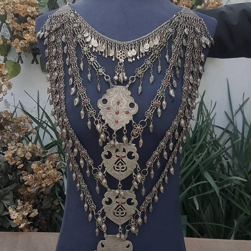 Afghan Vintage Bib Necklace