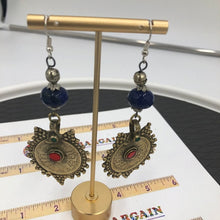 Load image into Gallery viewer,  Vintage Coins and Stone Earrings
