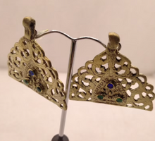 Load image into Gallery viewer, Vintage Big Dangle Earrings, Tribal Massive Earrings
