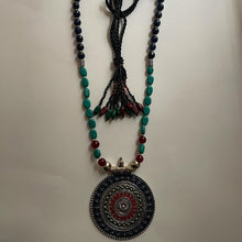 Load image into Gallery viewer, Tribal Pendant Necklace With Stones
