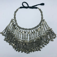 Load image into Gallery viewer, Silver Kuchi Oversized Dangling Tassels Necklace
