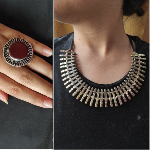 Stylish Necklace With Adjustable Ring