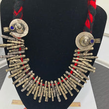 Load image into Gallery viewer, Antique Spikes Red Choker Necklace
