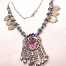 Load image into Gallery viewer, Tribal Beaded Long Chain Pendant Necklace

