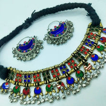 Load image into Gallery viewer, Cultural Kuchi Necklace and Earrings Jewelry Set
